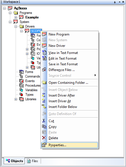 The driver’s shortcut can be found in the workspace view on the right-hand side.